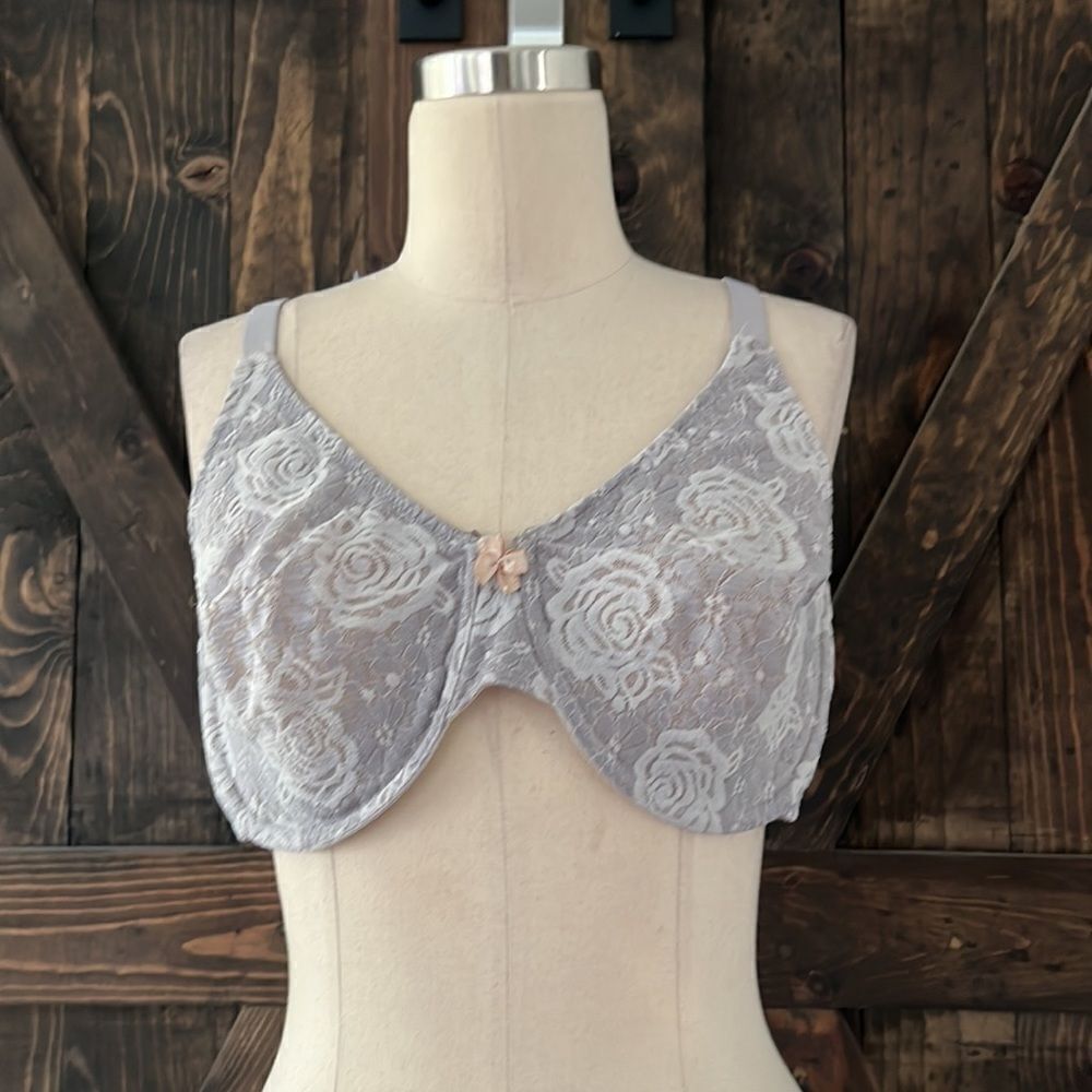 Wacoal Halo Lace Molded Underwire Bra 851205 Sz- 40D